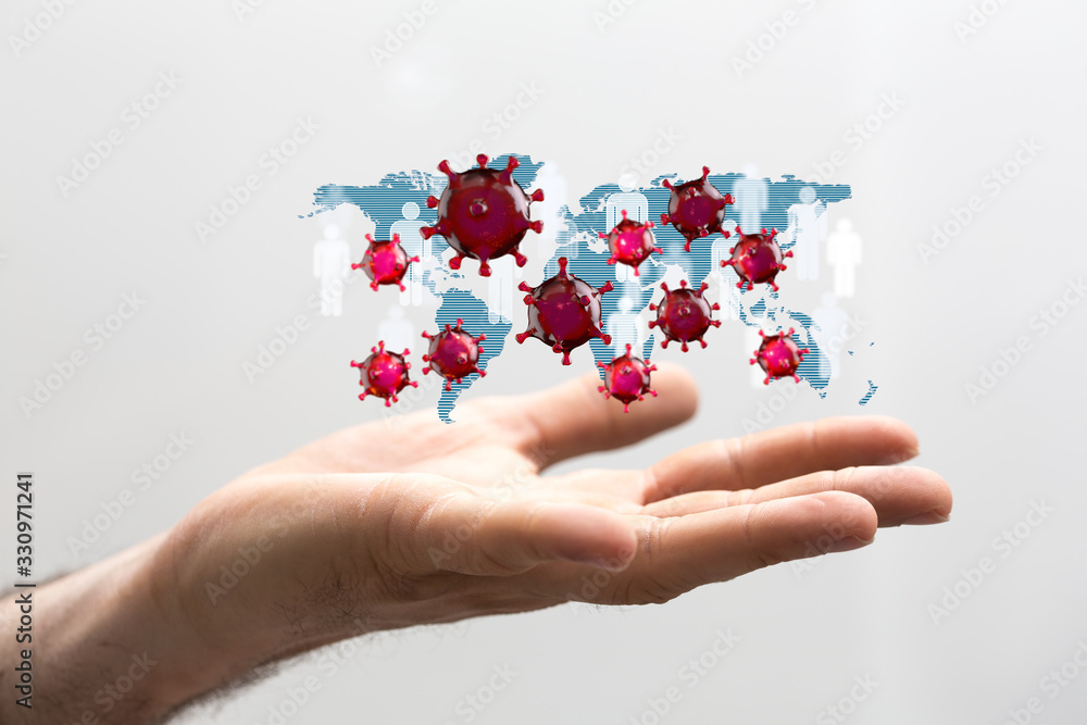 Covid-19 coronavirus, virus that causes acute respiratory infections and the common cold, Sars-CoV-2 background with Covid-19 coronavirus, virus that causes acute respiratory infections and the common cold, Sars-CoV-2 background with
