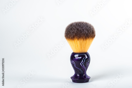 soft shaving brush isolated on white background,