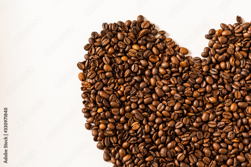 Coffee beans on a white background / Background Coffee beans on a white background / Background