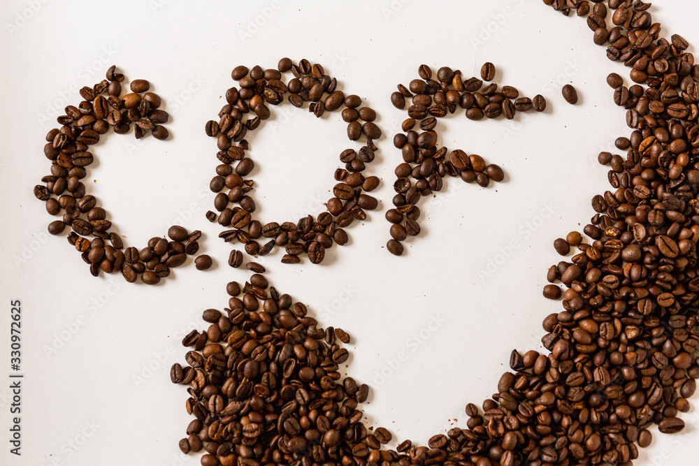 Coffee beans on a white background / Background Coffee beans on a white background / Background