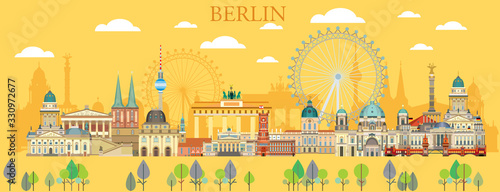 Berlin skyline vector 5