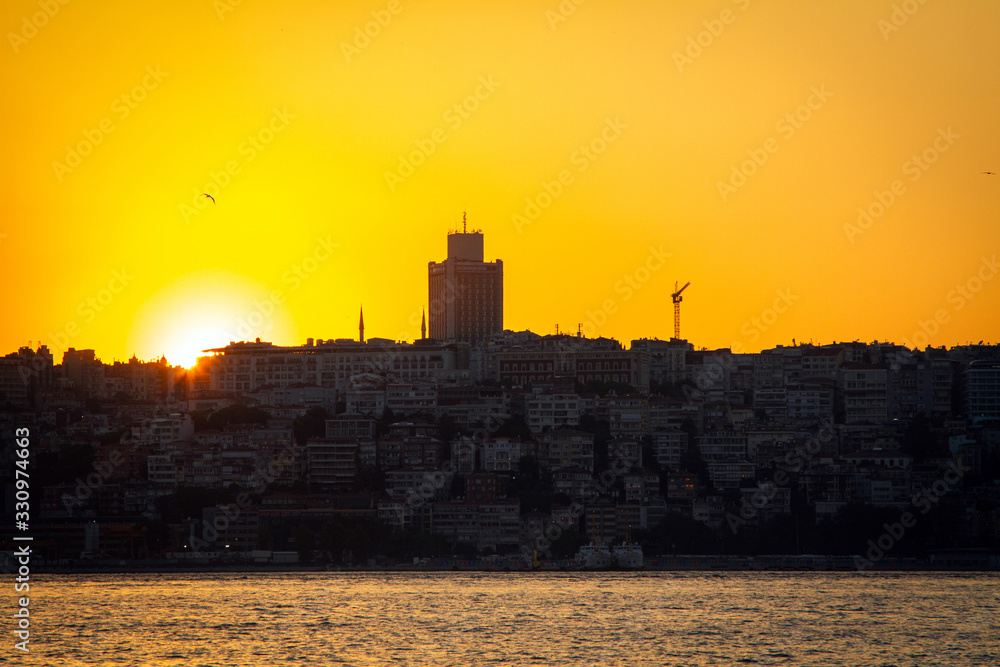 Istanbul, Turkey. City at sunset