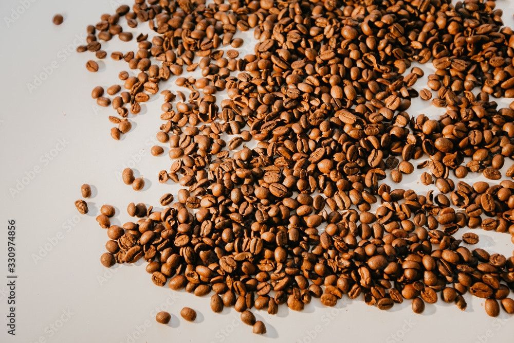 Coffee beans on a white background / Background Coffee beans on a white background / Background