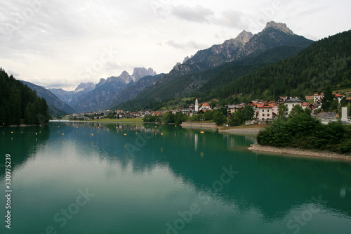 Saint Catherine lake and Auronzo di Cadore  region of Veneto  Italy