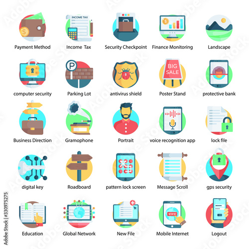 Compact of Colorful Flat Style 