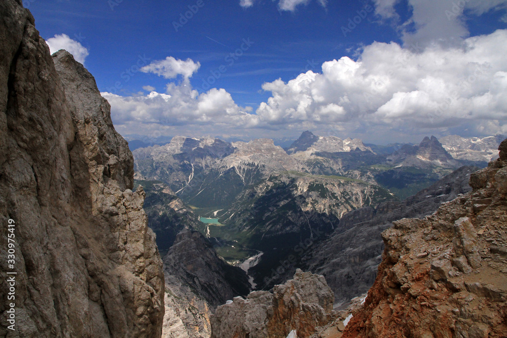 View from Cristallo di Mezzo, Dolomites, Italy