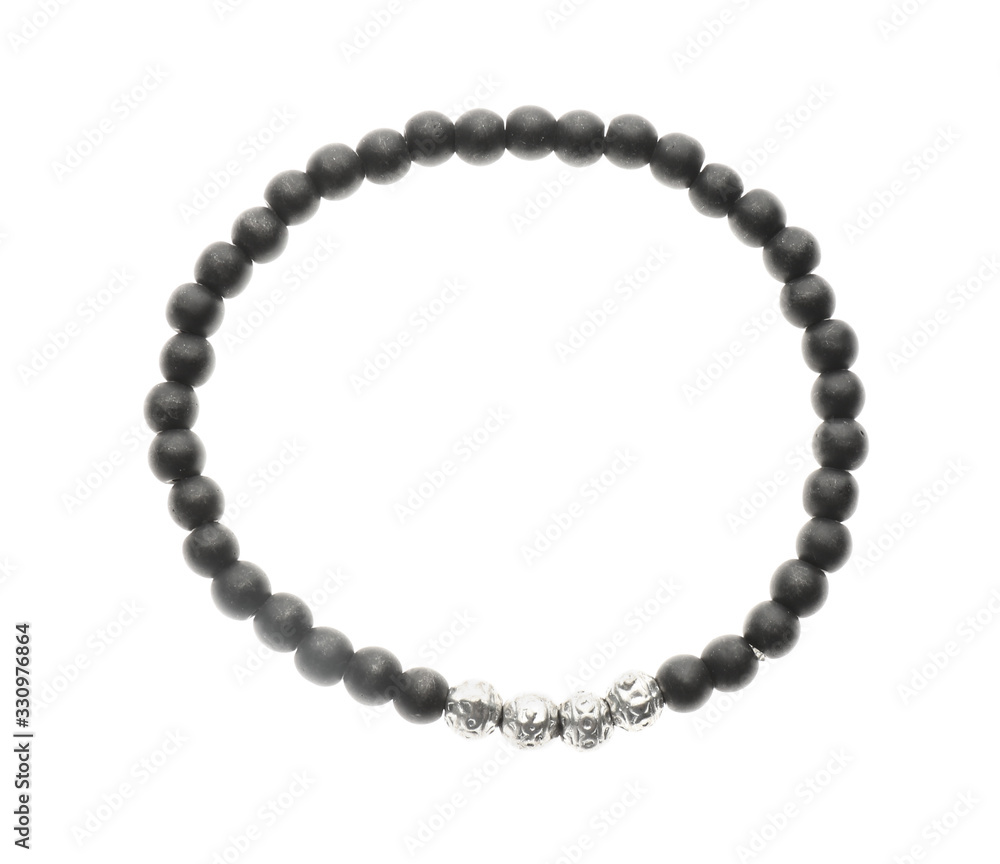 Stylish bracelet isolated on white, top view Stylish bracelet isolated on white, top view