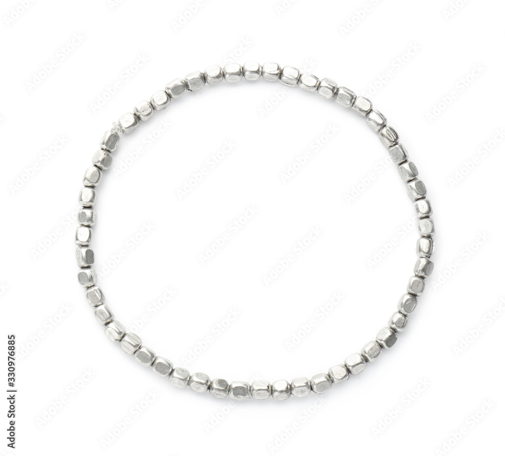Stylish bracelet isolated on white, top view Stylish bracelet isolated on white, top view
