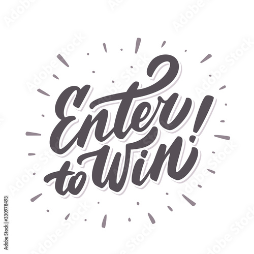 Enter to win. Vector banner.