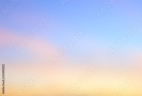 blurred background of sunset sky