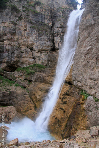 The Fanes waterfalls  Cascate di Fanes  Dolomites  Italy