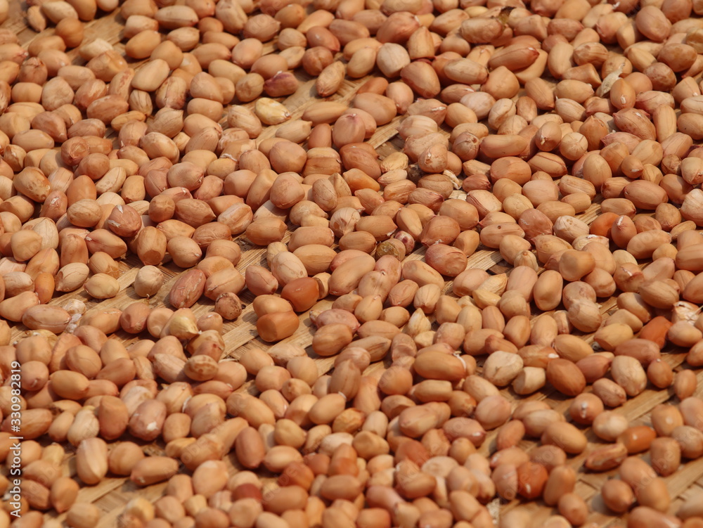 Peanuts in a tray. Peanuts are a good source of protein and vitamins and nutrients. Peanuts in a tray. Peanuts are a good source of protein and vitamins and nutrients.