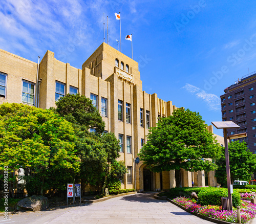 鹿児島市役所　市庁舎　市役所　鹿児島市　鹿児島県　日本　風景　行政　役所　地方政治【公道から撮影】 photo