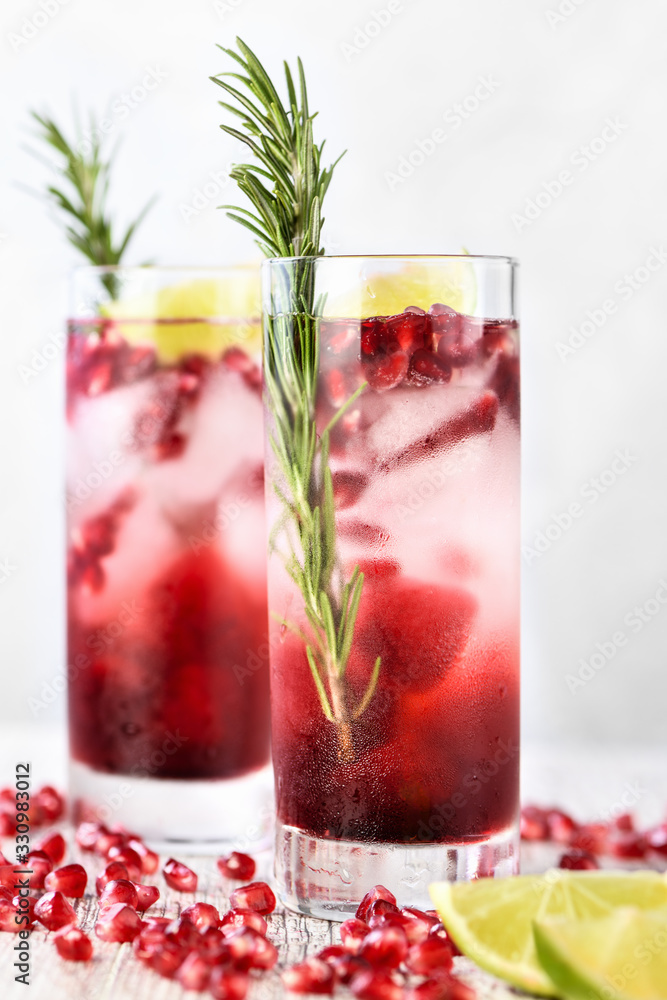 cocktail Pomegranate with lime cocktail Pomegranate with lime
