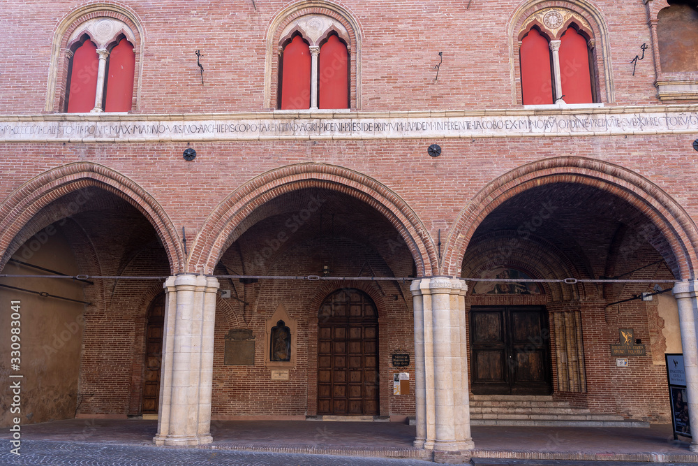 Fabriano, Marches, Italy: historic building