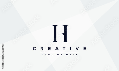 Modern creative letter H vector logo design. Minimalist H stylish monogram initial based icon.