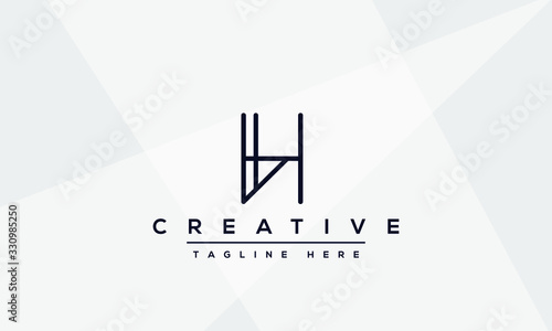 Modern creative letter H vector logo design. Minimalist H stylish monogram initial based icon.