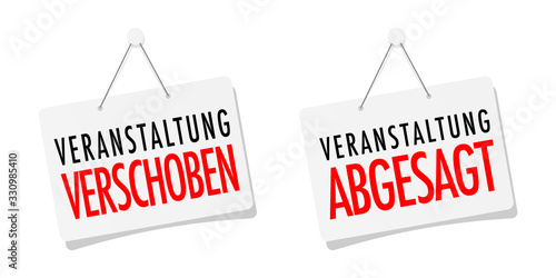 Veranstaltung abgesagt / Veranstaltung verschoben