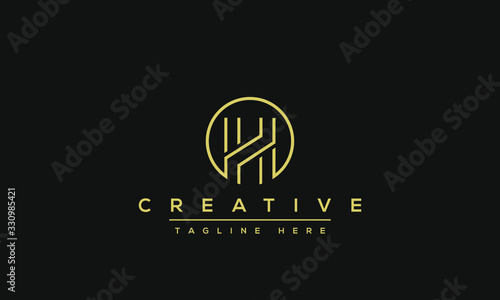 Modern creative letter H vector logo design. Minimalist H stylish monogram initial based icon.