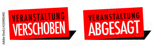 Veranstaltung abgesagt / Veranstaltung verschoben
