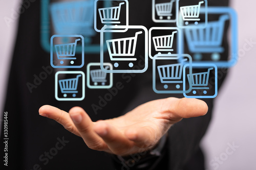 Add To Cart Internet Web Store Buy Online E-Commerce concept.