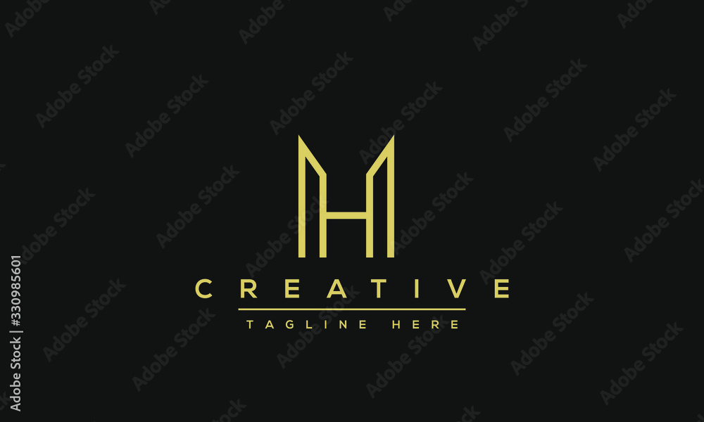 Modern creative letter H vector logo design. Minimalist H stylish monogram initial based icon. Modern creative letter H vector logo design. Minimalist H stylish monogram initial based icon.