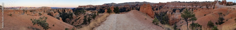 Panoramic Landscape Of Zion National Park