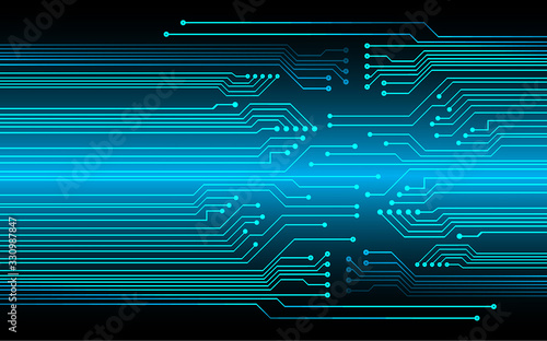 Blue cyber circuit future technology concept background