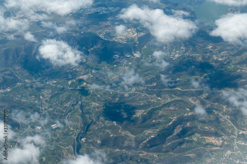 Aerial view to Landscape at 10,000 feet altitude