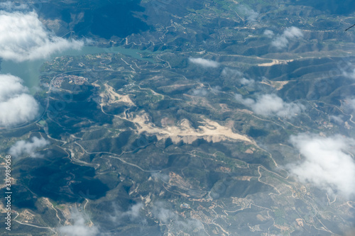 Aerial view to Landscape at 10,000 feet altitude