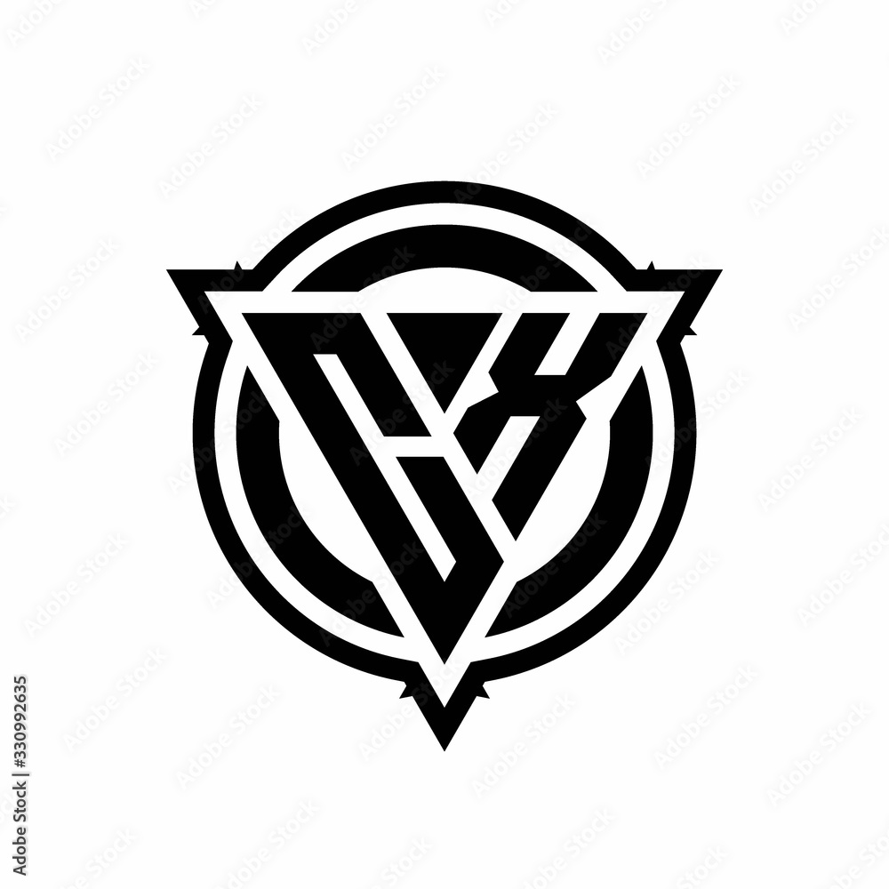 CX logo with triangle shape and circle with outline rounded design template CX logo with triangle shape and circle with outline rounded design template