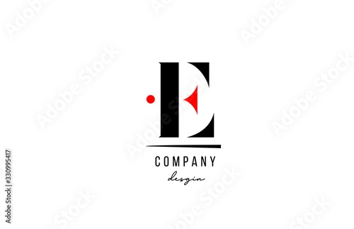 E letter logo alphabet design icon for company and business photo