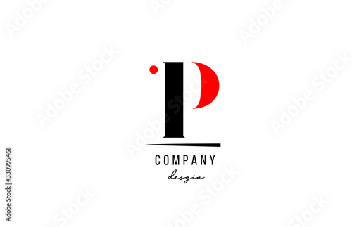 P letter logo alphabet design icon for company and business