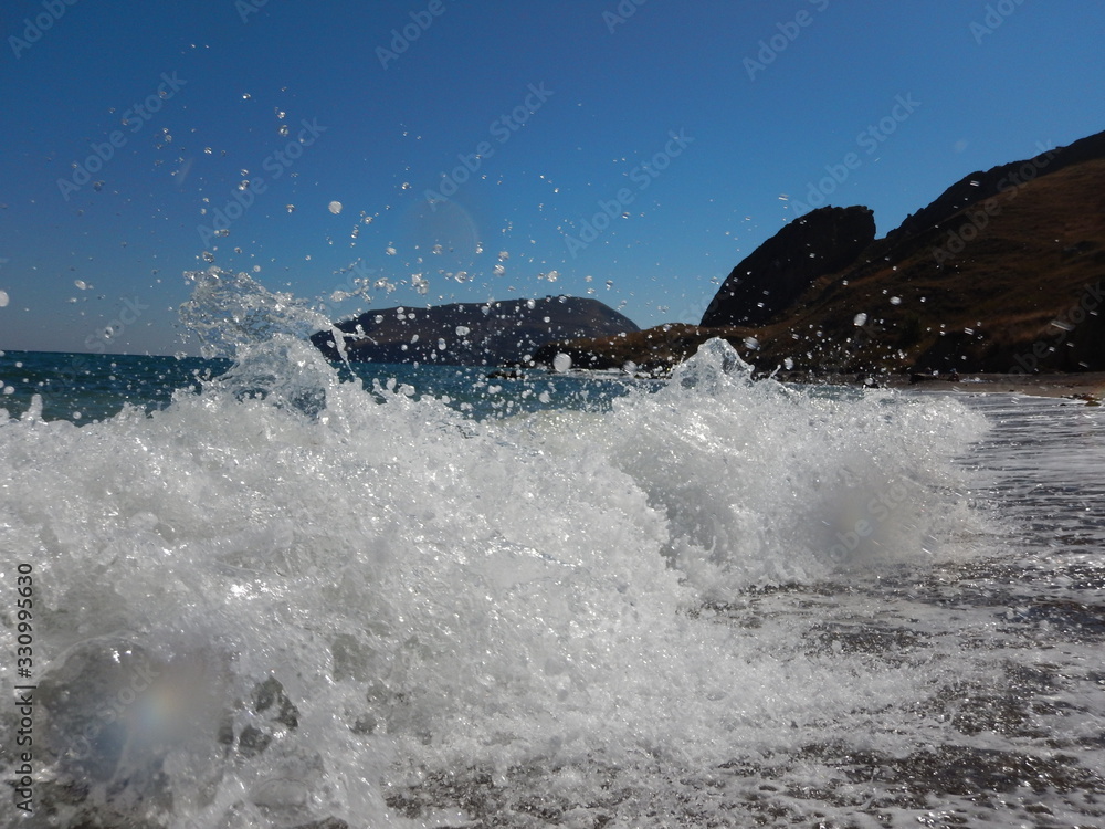 Fototapeta premium Raging waves of the sea