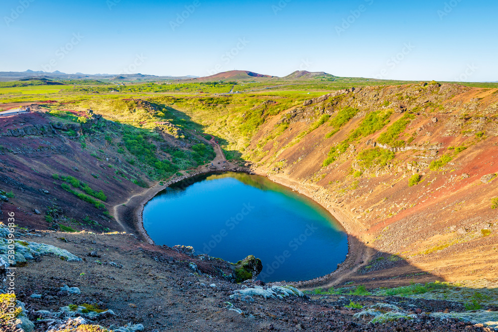 Kerid is a volcanic crater lake in the Grímsnes area of South Iceland
