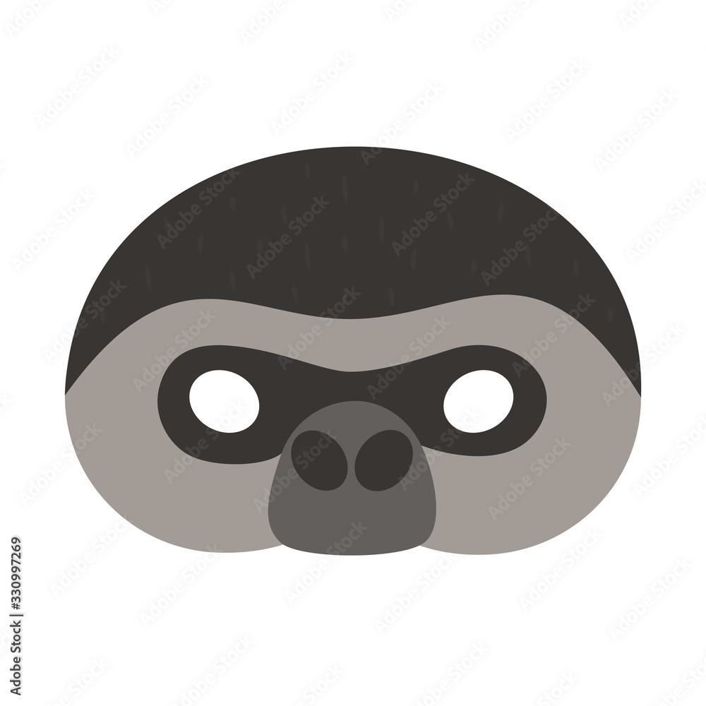 illustration carnival mask tropical animal gorilla monkey. Eye mask for masquerade, children's party. for design, greeting cards. vector illustration carnival mask tropical animal gorilla monkey. Eye mask for masquerade, children's party. for design, greeting cards. vector