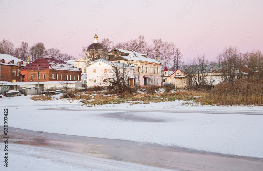 View of the ancient Russian city Myshkin