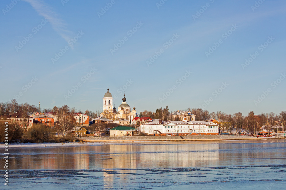 View of the ancient Russian city Myshkin