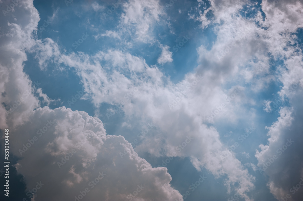 blue sky with white clouds