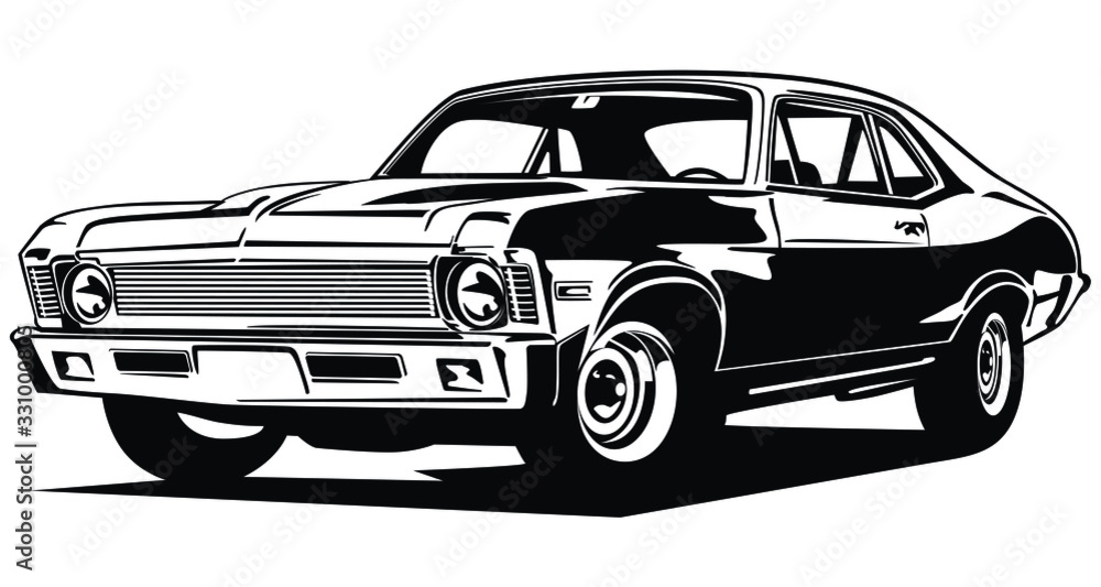 Clssic vintage retro car design