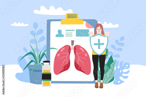 People with vaccine for virus. Vector Illustration