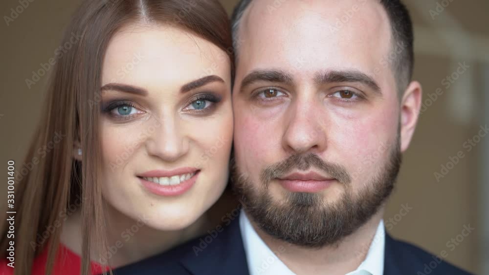 beautiful couple man and woman closeup beautiful couple man and woman closeup