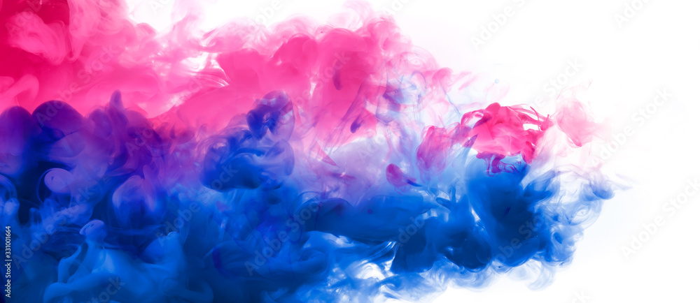 Abstract background banner with colorful ink in water. Festival of Colors. Color Explosion Paint Texture