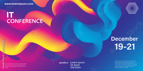 Conference design template. Vector.