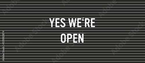 yes we're open letter board