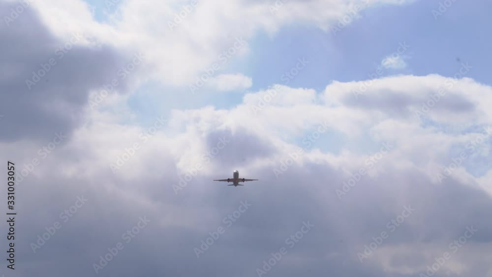 Plane takes off in sky airport Platov 16.03.2020 Plane takes off in sky airport Platov 16.03.2020
