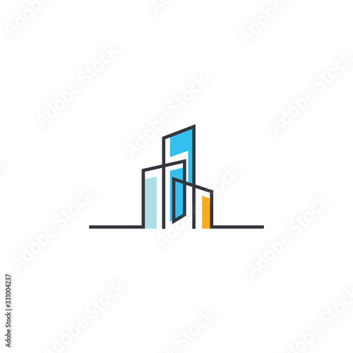 modern architecture logo template vector icon