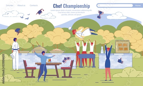 Chef Championship Party Design for Landing Page