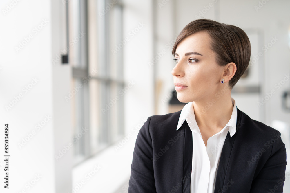 Portrait of businesswoman with short hair Portrait of businesswoman with short hair