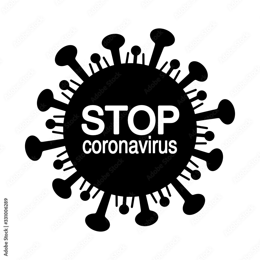 stop coronavirus ikona - obrazy, fototapety, plakaty 